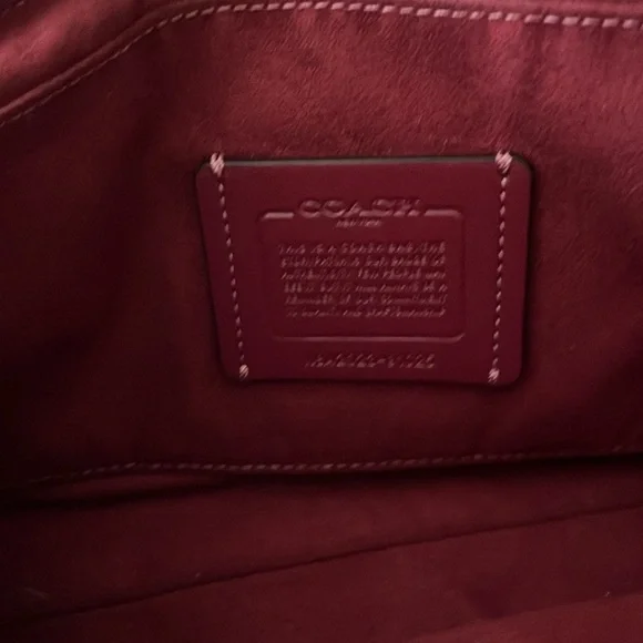 Coach Beige Leather Shoulder Bag with Gold Accents - Picture 9 of 15